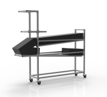 Etagère tombante en profilés d'aluminium, 23040552