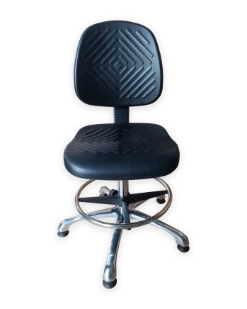 Chaise d'atelier antistatique ESD avec cercle et patins E04H - 1