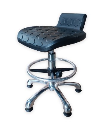 Tabouret d'atelier antistatique ESD avec cercle et patins E01H - 1