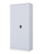 Armoire étagère en tôle à portes chargées C02 gris