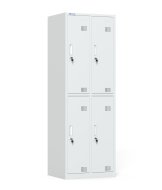 Armoire métallique à quatre compartiments avec serrure à cylindre
