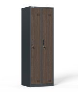 Armoire métallique à deux compartiments avec serrure à cylindre