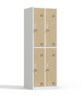 Armoire métallique à quatre compartiments avec serrure à cylindre