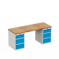 Table d'atelier avec conteneur de base HD_1233