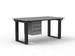 ESD Table à hauteur réglable électriquement avec conteneur à trois tiroirs
