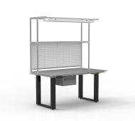 ESD Table de travail à hauteur réglable électriquement avec rallonge - 1