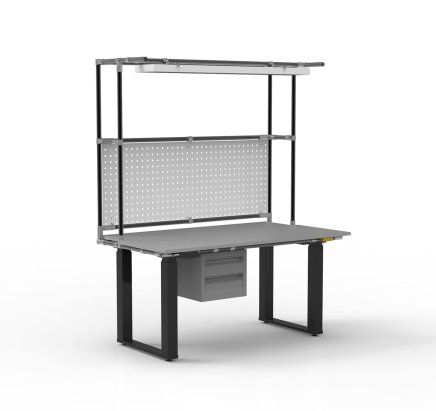 ESD Table de travail à hauteur réglable électriquement avec rallonge - 2