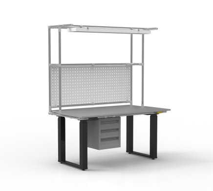 ESD Table de travail à hauteur réglable électriquement avec rallonge - 1