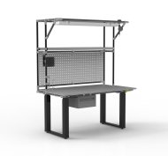 ESD Table de travail à hauteur réglable électriquement avec rallonge - 2