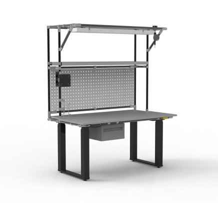 ESD Table de travail à hauteur réglable électriquement avec rallonge - 2