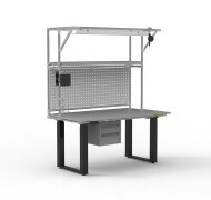 ESD Table de travail à hauteur réglable électriquement avec rallonge - 1