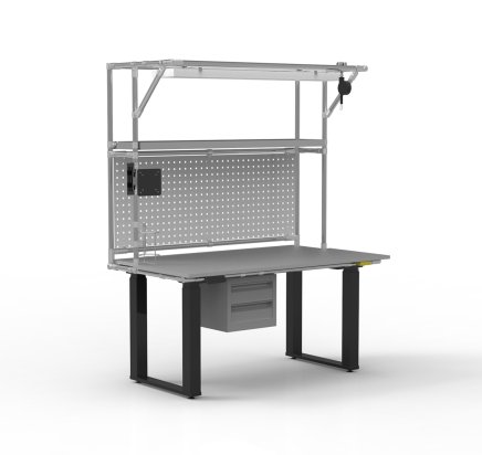 ESD Table de travail à hauteur réglable électriquement avec rallonge - 1