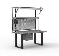 ESD Table de travail à hauteur réglable électriquement avec rallonge - 2