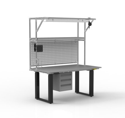 ESD Table de travail à hauteur réglable électriquement avec rallonge - 1