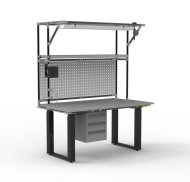 ESD Table de travail à hauteur réglable électriquement avec rallonge - 2