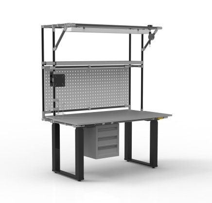 ESD Table de travail à hauteur réglable électriquement avec rallonge - 2
