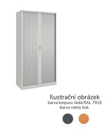 Armoire à volet roulant étagère 17123 couleur anthracite/hêtre