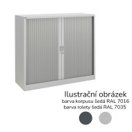 Armoire à volet roulant étagère 17124 anthracite / gris