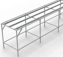 Convoyeur avec voies à rouleaux (différentes variantes)