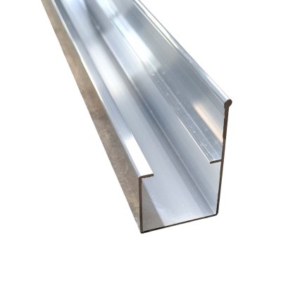 Rail de guidage en aluminium pour voie à rouleaux 40 mm - 1