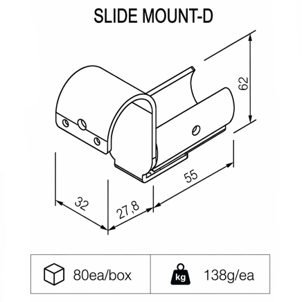 Support pour tuyaux coulissants type SM-2810D - 2
