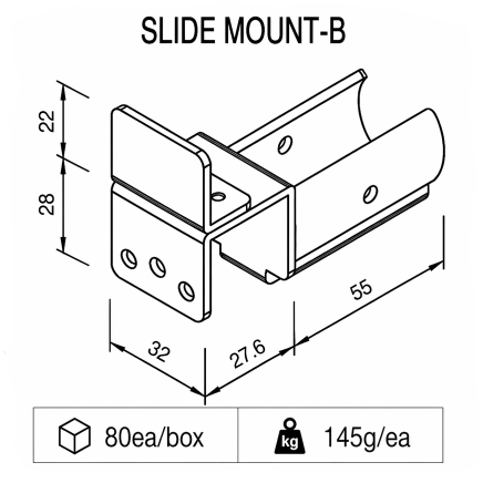 Support pour tuyaux coulissants type SM-2810B - 2