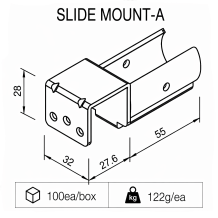 Support pour tuyaux coulissants type SM-2810A - 2