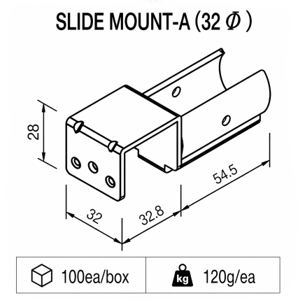 Support pour tuyaux coulissants type SM-2812A - 2