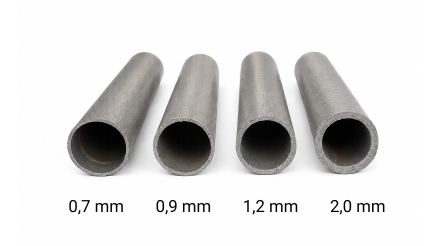 Tube en acier ESD ECCO PP-1090EG avec une épaisseur de paroi de 0,9 mm - couleur gris - 2