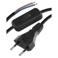 Câble d'alimentation avec interrupteur 2 m (2x0,75 mm²) - noir - 1