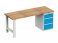 Tables d'atelier avec conteneur de base et pieds