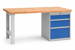 Table d'atelier avec conteneur de base CE15_DD