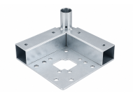 Support d'angle pour roulettes à platine SJ-1-45×45_SV - 1
