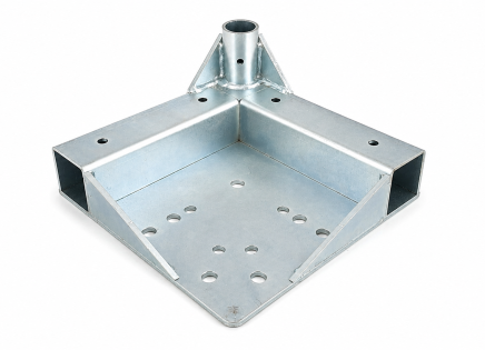 Support d'angle pour roulettes à platine SJ-1-45×45_SV-Version renforcée - 1