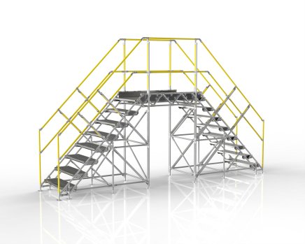 Escalier de franchissement sécurisé – sur mesure - 1