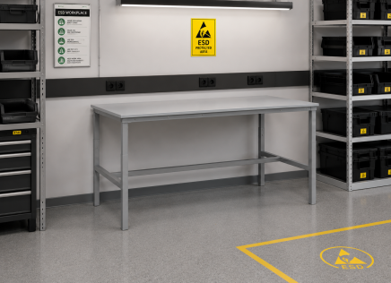 Table antistatique réglable en hauteur Enprag SPESD, 1500 × 700 mm - 2