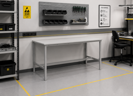Table antistatique réglable en hauteur Enprag SPESD, 1500 × 900 mm - 2