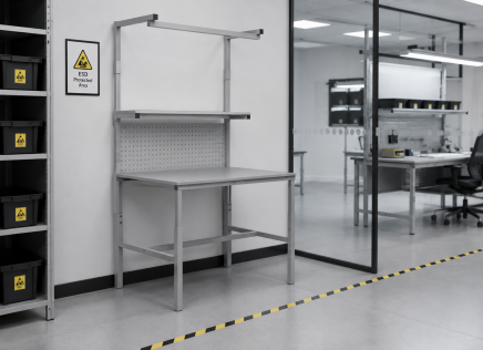 Table antistatique réglable en hauteur Enprag SPEXESD187, 1800 × 700 mm - 2
