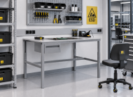 Table antistatique réglable en hauteur Enprag SPESD, 1800 × 700 mm - 2