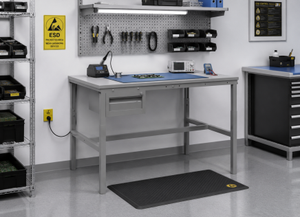 Table antistatique réglable en hauteur Enprag SPESD, 1800 × 900 mm - 2