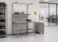 Table antistatique réglable en hauteur Enprag SPEXESD, 1500 × 700 mm - 2