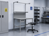 Table antistatique réglable en hauteur Enprag SPEXESD, 1800 × 700 mm - 2