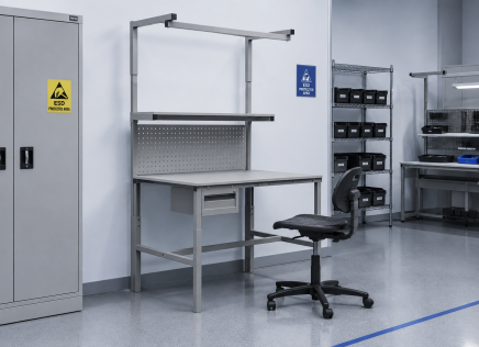 Table antistatique réglable en hauteur Enprag SPEXESD, 1800 × 700 mm - 2