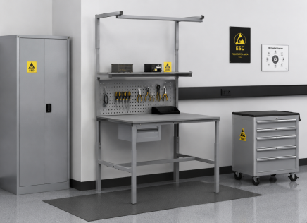 Table antistatique réglable en hauteur Enprag SPEXESD, 1800 × 900 mm - 2