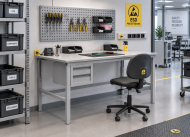 Table antistatique réglable en hauteur Enprag SPESD, 1800 × 700 mm - 2