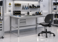 Table antistatique réglable en hauteur Enprag SPESD, 1500 × 900 mm - 2