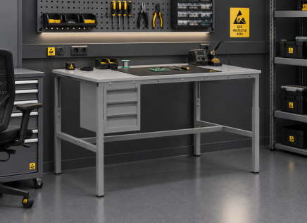 Table antistatique réglable en hauteur Enprag SPESD, 1500 × 900 mm - 2