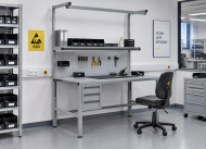 Table antistatique réglable en hauteur Enprag SPEXESD, 1800 × 700 mm - 2