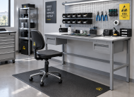 Table antistatique réglable en hauteur Enprag SPESD, 1800 × 700 mm - 2