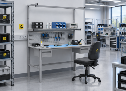 Table antistatique réglable en hauteur Enprag SPEXESD, 1800 × 900 mm - 2